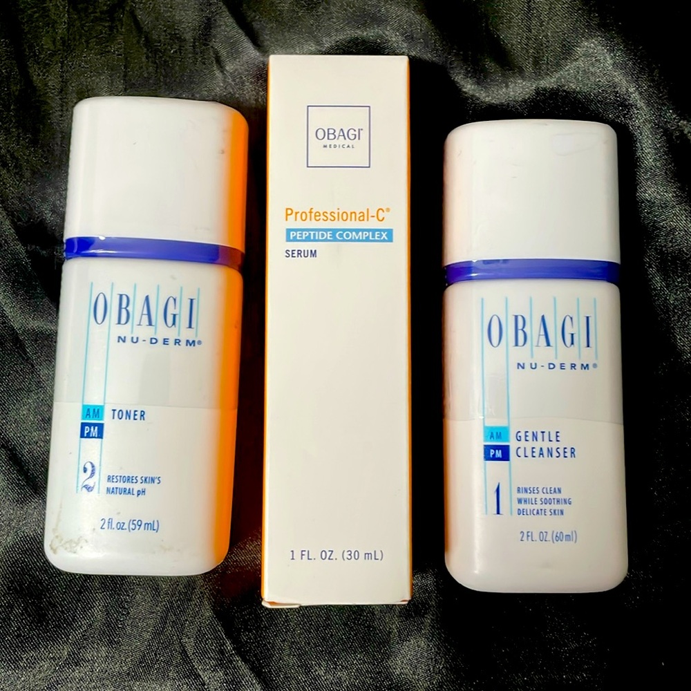OBAGI PROFESSIONAL-C PEPTIDE COMPLEX SERUM, TONER & CLEANSER